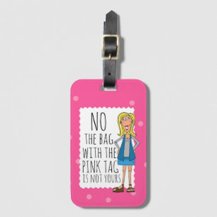Etiqueta De Bagagem Nenhum o saco com o Tag cor-de-rosa não é seu
