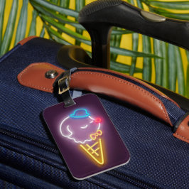 Etiqueta De Bagagem Neon Sorvete