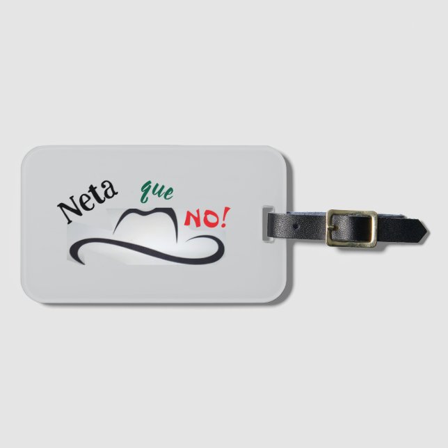 Etiqueta De Bagagem Neta que Não! (Frente Horizontal)