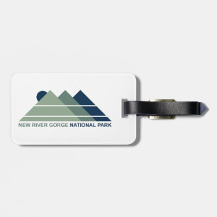 Etiqueta De Bagagem New River Gorge National Park Mountain Sun