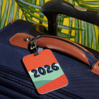 Etiqueta De Bagagem New year travel world tour 