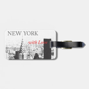 Etiqueta De Bagagem New York com o Tag da bagagem do amor