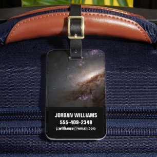 Etiqueta De Bagagem Ngc 4258 Em Formação Estelar Intensa.