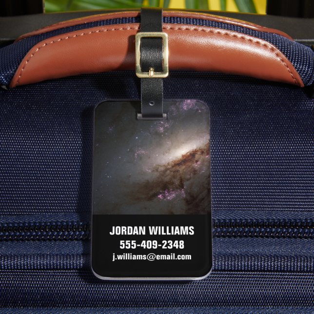 Etiqueta De Bagagem Ngc 4258 Em Formação Estelar Intensa. (Frente Insitu 2)