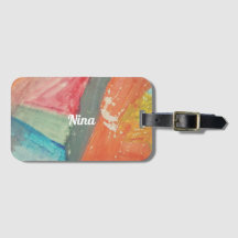 Nina Arte Abstrata do Pôr do Sol Personalizada Bag