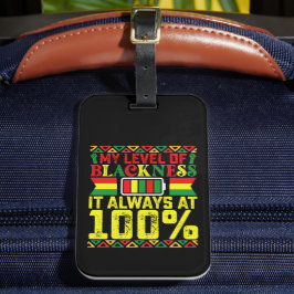 Etiqueta De Bagagem Nível de Negra Décima Época Negra