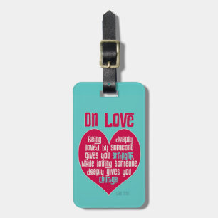 Etiqueta De Bagagem No Amor. Citação de Lao Tzu Personalizada de Volta