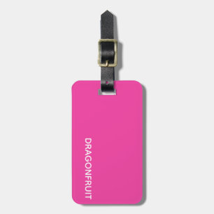 Etiqueta De Bagagem Nome cor-de-rosa dos frutos de baga