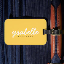 Nome de Script Simples Amarelo de Mostarda