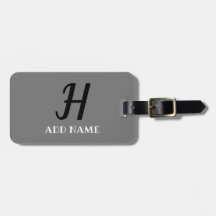 Nome do Adicionar Cinza Negra do Script Monograma