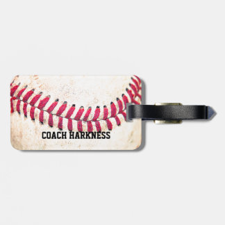 Etiqueta De Bagagem Nome do costume do basebol do vintage