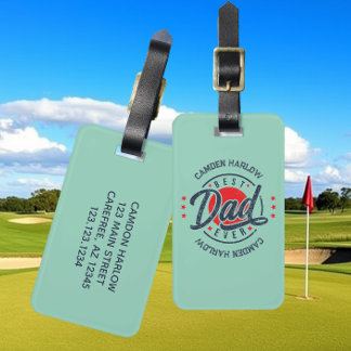 Etiqueta De Bagagem Nome do Melhor Pai do Vintage