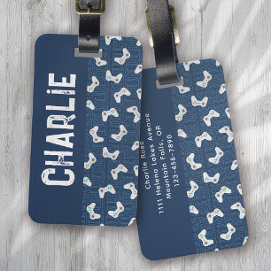 Etiqueta De Bagagem Nome do Monograma do Controlador de Vídeo