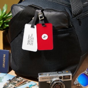 Etiqueta De Bagagem Nome do Monograma Personalizado Endereço Telefone