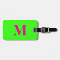 Nome do Monograma Verde Neon Rosa Quente - Favorit