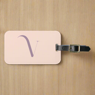 Etiqueta De Bagagem Nome Inicial Feminino Personalizado - Script Cor-d