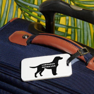 Etiqueta De Bagagem nome labrador silhouette