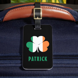 Etiqueta De Bagagem Nome Personalizado Celtic Ireland Shamrock Irish F