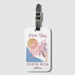 Etiqueta De Bagagem Nome Personalizado Costa Rica Motto Pura Vida