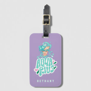 Etiqueta De Bagagem Nome personalizado de Aquarius Presente de Anivers