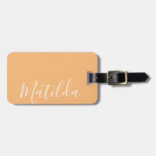Etiqueta De Bagagem Nome Personalizado de Cor Sólida Simples