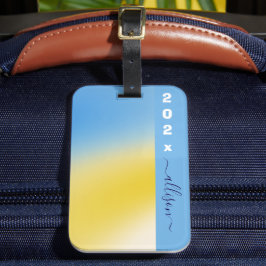 Etiqueta De Bagagem Nome personalizado de fundo mágico