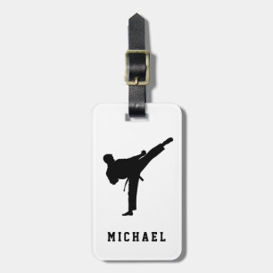 Etiqueta De Bagagem Nome Personalizado Karate / Taekwondo / judo