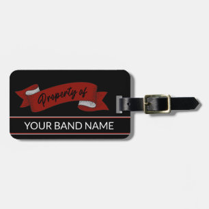 Etiqueta De Bagagem Nome Personalizado Tatuagem de Banda Rockabilly Ro