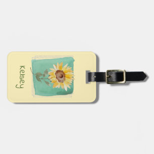 Etiqueta De Bagagem Nome Personalizado Tea Watercolor Tag Bagagem de G