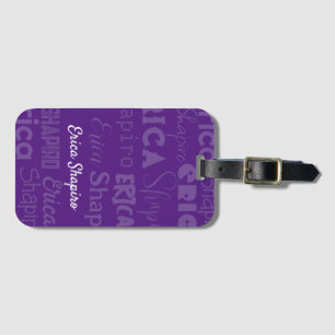 Etiqueta De Bagagem Nome Roxo