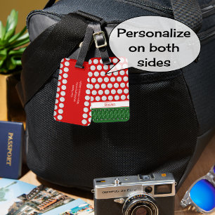 Etiqueta De Bagagem nome temático do costume do teste padrão do golf