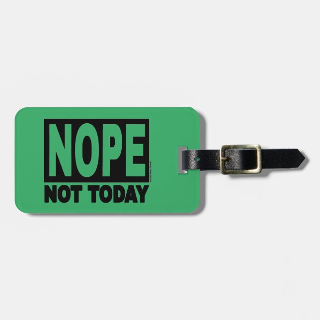 Etiqueta De Bagagem NOPE Não Hoje (Frente Horizontal)