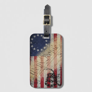 Etiqueta De Bagagem Nós, as Pessoas Betsy Ross American Flag e Cobra