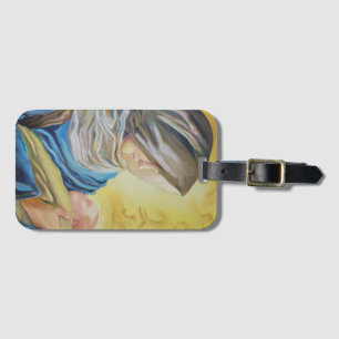 Etiqueta De Bagagem Nossa Senhora do Silêncio segurando Jesus bebê