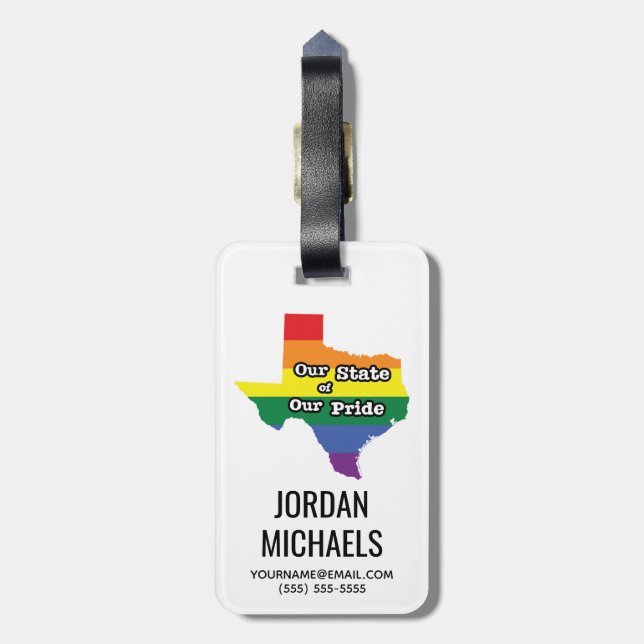 Etiqueta De Bagagem Nosso Estado de Orgulho| Texas (Traseira Vertical)