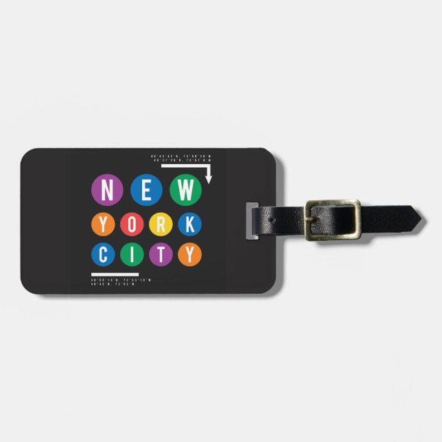 Etiqueta De Bagagem Nova Iorque (Frente Horizontal)