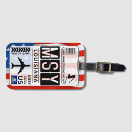 Etiqueta De Bagagem Nova Orleans Louisiana MSY Bagagem