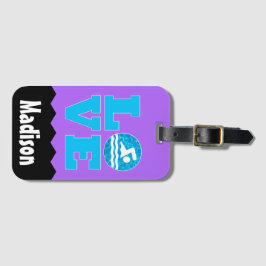 Etiqueta De Bagagem Numerador de Cores e Nome Personalizado da LOVE de