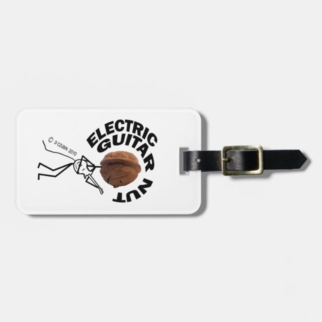Etiqueta De Bagagem Nut de Violão Elétrico (Frente Horizontal)