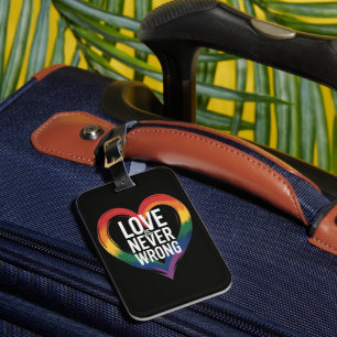 Etiqueta De Bagagem O amor nunca está errado Mês do Orgulho LGBT