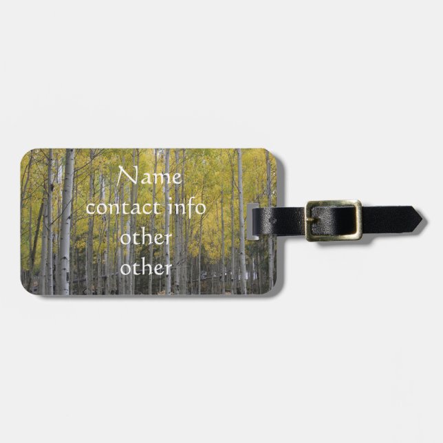 Etiqueta De Bagagem O brilho amarelo de Aspen (Frente Horizontal)