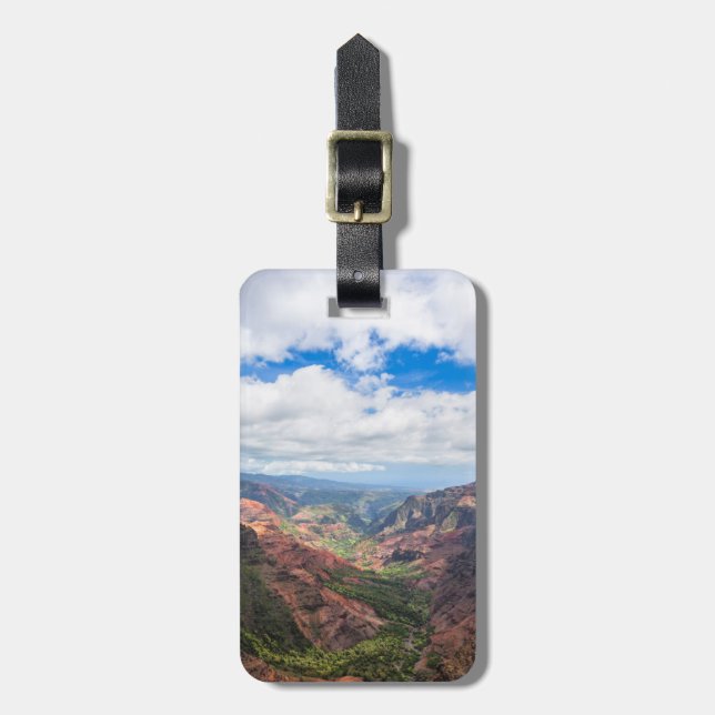 Etiqueta De Bagagem O Cânion Waimea (Frente Vertical)