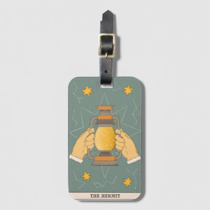 Etiqueta De Bagagem O cartão de tarô Hermit Major Arcana design