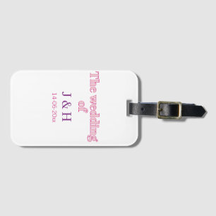 Etiqueta De Bagagem O casamento do casal nome letra inicial data