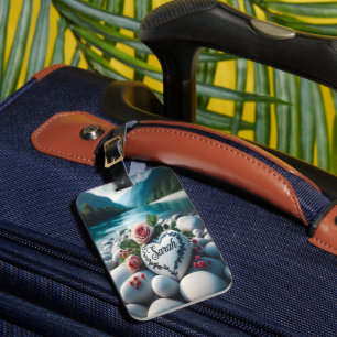 Etiqueta De Bagagem O Coração de Sarah perto do rio