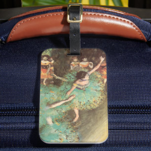 Etiqueta De Bagagem O Dançarino Verde de Edgar Degas, Balé de Vintage