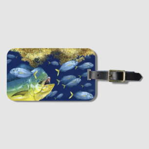 Etiqueta De Bagagem O doirado (mahi do mahi) que persegue levanta o