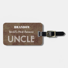 Etiqueta De Bagagem O fundo o mais impressionante do TIO Brown do