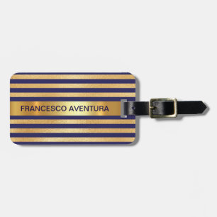 Etiqueta De Bagagem O fuzileiro naval dourado personalizado listra o