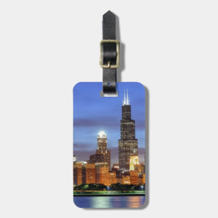 Etiqueta De Bagagem O horizonte de Chicago do Planetário Adler